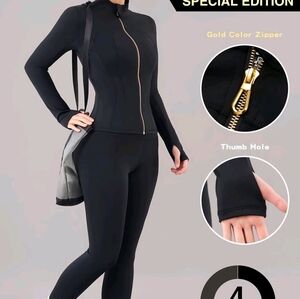 Women's Black Workout Set